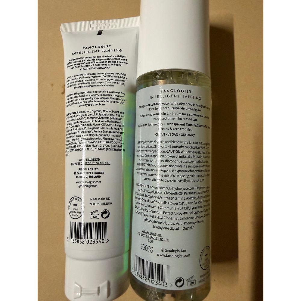 Tanologist Insta Glow Instant Tan Illuminator and Express Self Tan Water Dark - Picture 2 of 2